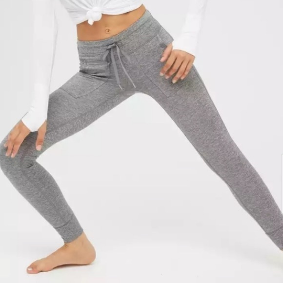 AERIE BLUE DRAWSTRING CHILL PLAY MOVE LEGGINGS